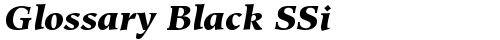 Glossary Black SSi Bold Italic free truetype font