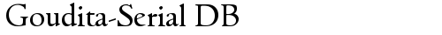 Goudita-Serial DB Regular free truetype font