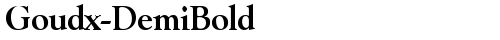 Goudx-DemiBold Regular free truetype font