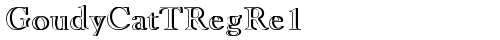 GoudyCatTRegRe1 Regular free truetype font