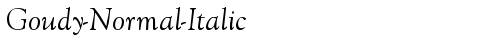 Goudy-Normal-Italic Regular TrueType police