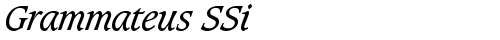 Grammateus SSi Italic TrueType-Schriftart