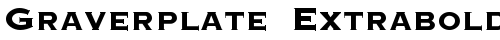 Graverplate Extrabold Regular fonte gratuita truetype