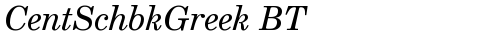 CentSchbkGreek BT Inclined truetype font