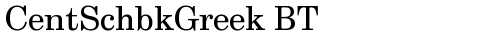 CentSchbkGreek BT Roman font TrueType