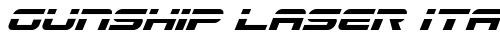 Gunship Laser Italic Laser free truetype font
