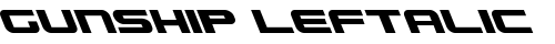Gunship Leftalic Italic truetype шрифт бесплатно
