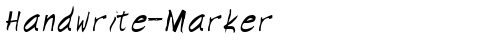 Handwrite-Marker Regular free truetype font