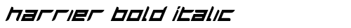 Harrier Bold Italic Bold Italic free truetype font
