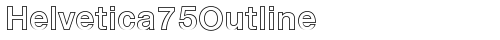 Helvetica75Outline Bold truetype fuente gratuito