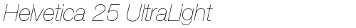 Helvetica 25 UltraLight Italic free truetype font