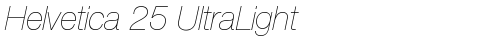 Helvetica 25 UltraLight Italic fonte truetype