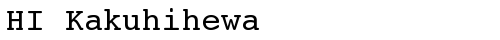 HI Kakuhihewa Plain free truetype font