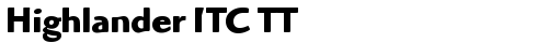 Highlander ITC TT Bold free truetype font