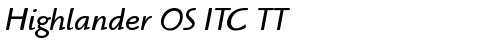 Highlander OS ITC TT Italic Truetype-Schriftart kostenlos