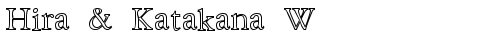 Hira & Katakana W Hollow free truetype font