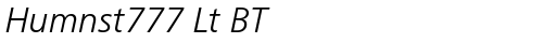 Humnst777 Lt BT Italic truetype шрифт бесплатно