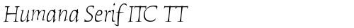 Humana Serif ITC TT Italic truetype шрифт бесплатно