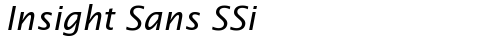 Insight Sans SSi Italic truetype font