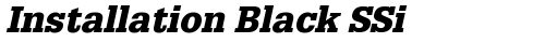 Installation Black SSi Bold Italic free truetype font