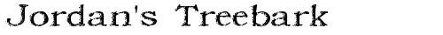 Jordan's Treebark Regular truetype font