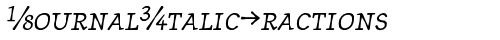 JournalItalicFractions Regular font TrueType