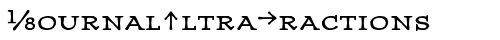 JournalUltraFractions Regular truetype font