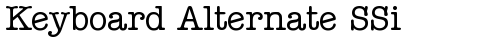 Keyboard Alternate SSi Medium Alternat truetype шрифт бесплатно