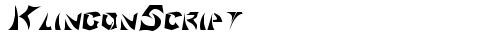 KlingonScript Regular TrueType-Schriftart