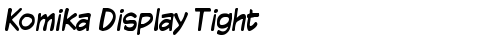 Komika Display Tight Regular TrueType-Schriftart