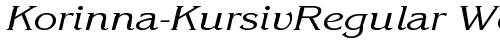 Korinna-KursivRegular Wd Regular truetype font