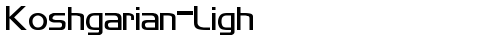 Koshgarian-Ligh Regular free truetype font