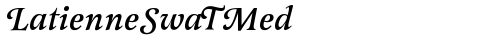 LatienneSwaTMed Italic free truetype font
