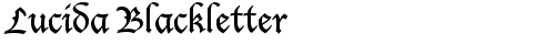 Lucida Blackletter Regular TrueType-Schriftart