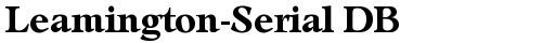 Leamington-Serial DB Bold free truetype font