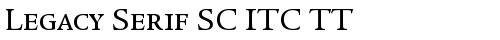 Legacy Serif SC ITC TT Book truetype шрифт бесплатно