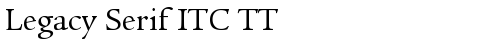 Legacy Serif ITC TT Book TrueType police