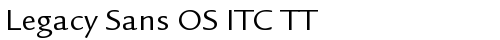 Legacy Sans OS ITC TT Book free truetype font