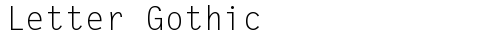 Letter Gothic Regular free truetype font