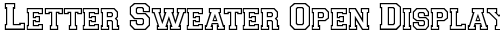 Letter Sweater Open Display SSi Bold truetype шрифт бесплатно