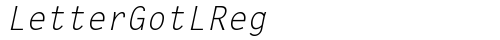 LetterGotLReg Italic font TrueType