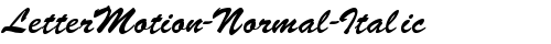 LetterMotion-Normal-Italic Regular Truetype-Schriftart kostenlos