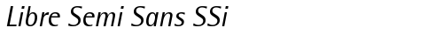 Libre Semi Sans SSi Italic free truetype font