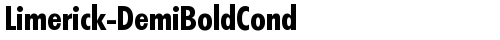 Limerick-DemiBoldCond Regular free truetype font