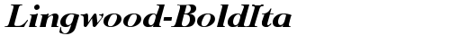 Lingwood-BoldIta Regular free truetype font