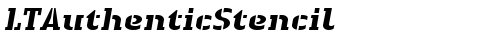 LTAuthenticStencil Bold Italic free truetype font