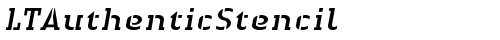 LTAuthenticStencil Italic free truetype font