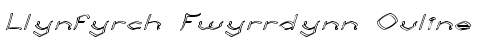 Llynfyrch Fwyrrdynn Ouline Regular free truetype font