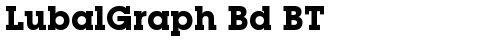 LubalGraph Bd BT Bold free truetype font