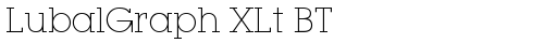 LubalGraph XLt BT Extra Light free truetype font